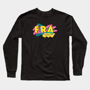 Frankfurt, Germany Retro 90s Logo Long Sleeve T-Shirt